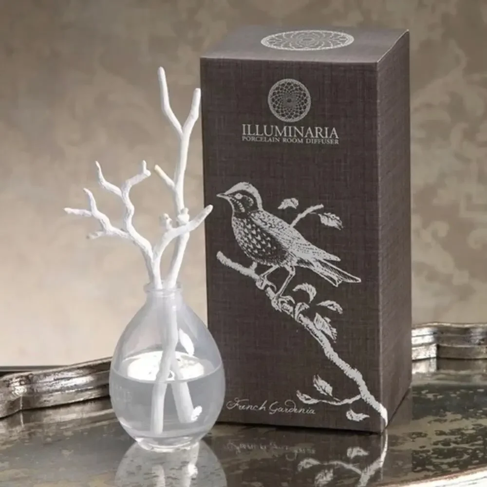 ILLUMINARIA Porcelain Room Diffuser French Gardenia Branch One Size NEW IN BOX